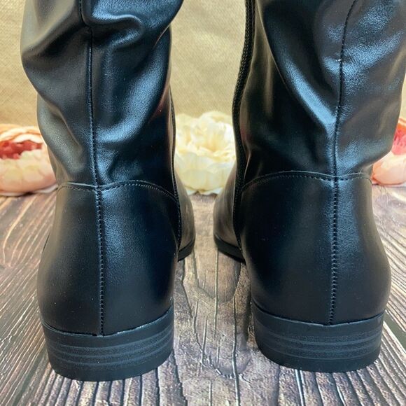 Style & Co Black Wide Calf Kelimae Scrunched Boots - Picture 5 of 8